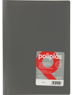 CARPETA Fº 50 FUNDAS SOLDADAS OPACAS GRIS POLIPLAS